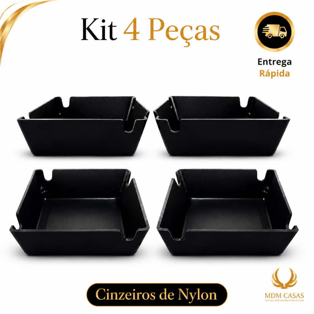 4 ou 2 Cinzeiros Quadrado Nylon Decorativo Coletor de Cinzas Lavável