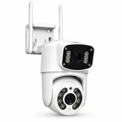 Câmera de Segurança Lente Dupla IP WiFi 360 HD Visão Noturna Detecção de Movimento Áudio Bidirecional