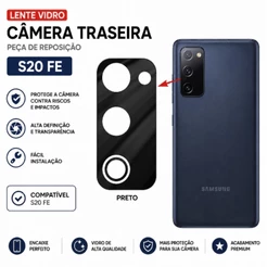Lente Vidro câmera Traseira S20 Fe Vidrinho Da Câmera s20fe