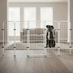 Cercado Grade 194x98cm Portão + 4 Módulos Segurança Pet Cães Cachorro