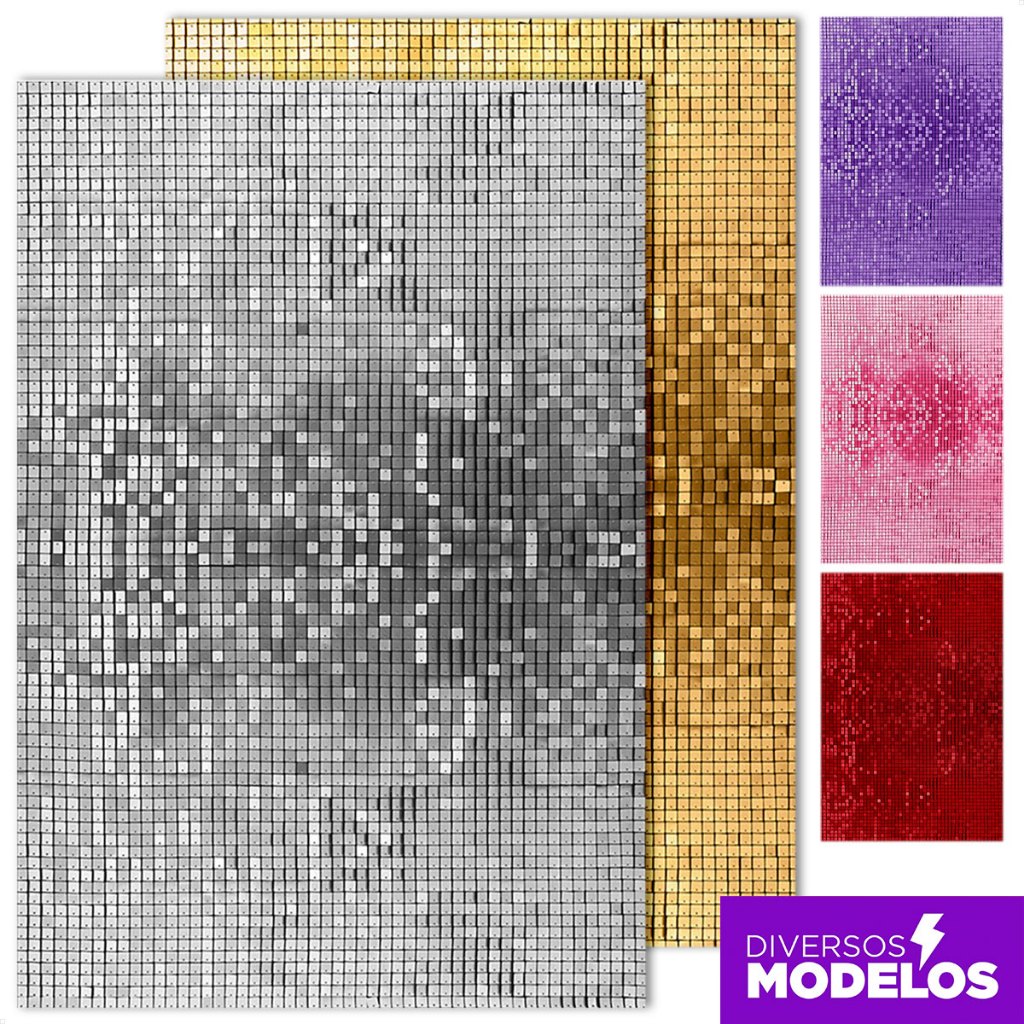 Painel Shimmer Wall Retangular 1,50x2,20m Sublimado Em Tecido Decoração de Festa