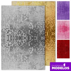 Painel Shimmer Wall Retangular 1,50x2,20m Decoração de Festa Aniversário Evento Sublimado Em Tecido
