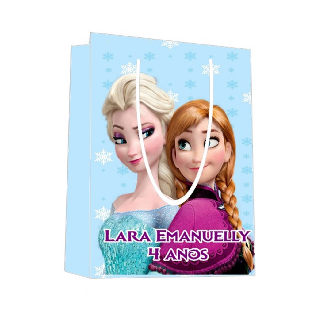 Sacolinha Frozen Personalizada para Aniversário/ Lembrancinha Festa Infantil / Qualquer nome e idade