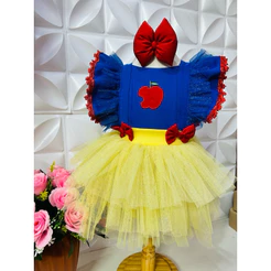 branca de neve salopete branca de neve luxo romper temático