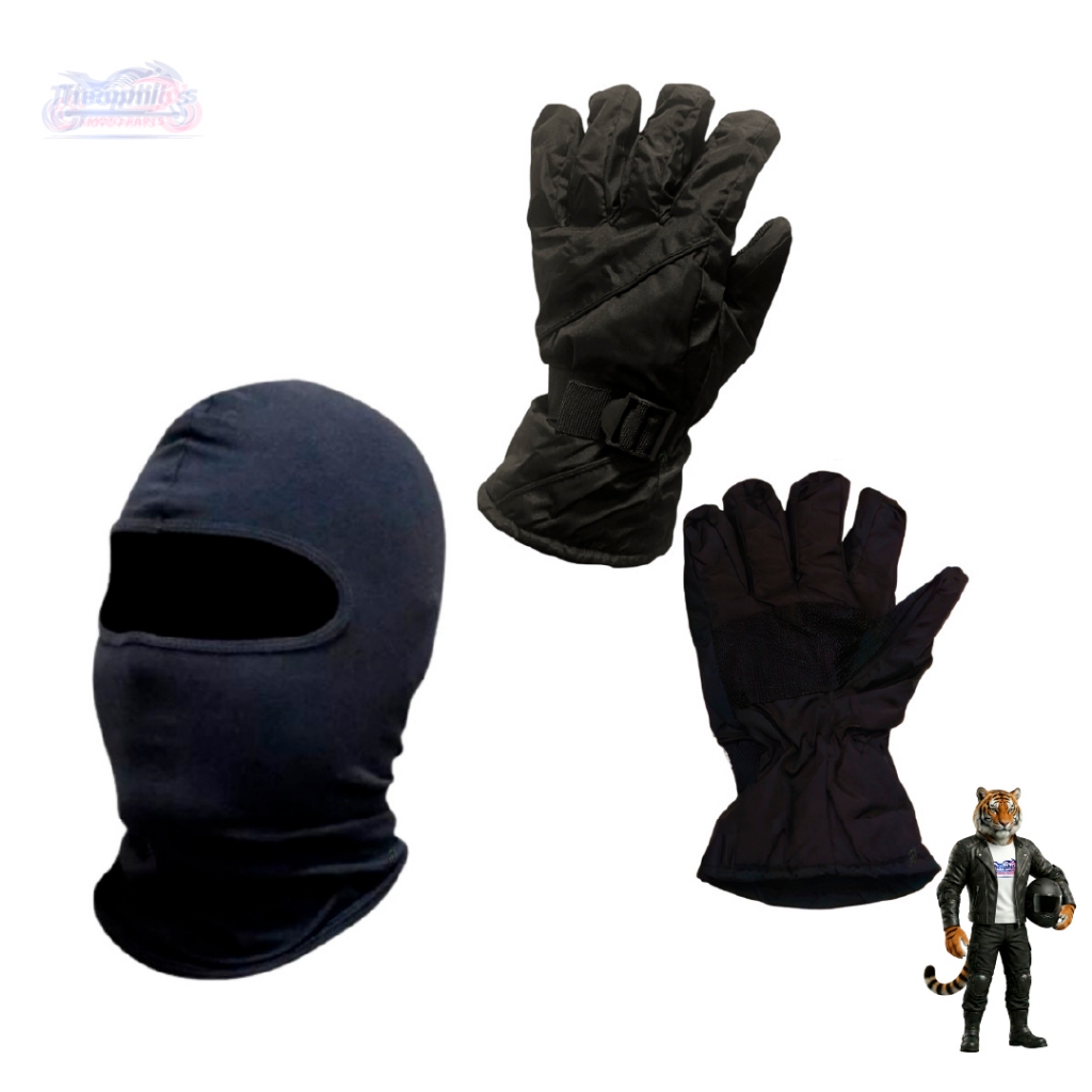 Luvas De Frio Forrada Motociclista Moto Motoboy Inverno Frio com Touca ninja Bal