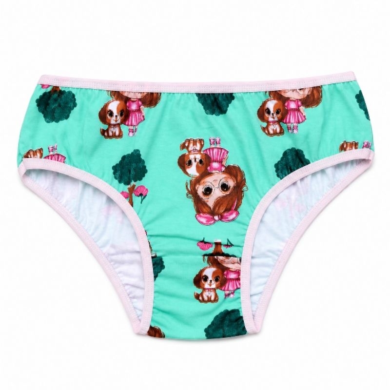 Kit 5 Calcinhas Infantil Menina 100% Algodão Forro Duplo Confortável Macia Uso Diário Desfralde