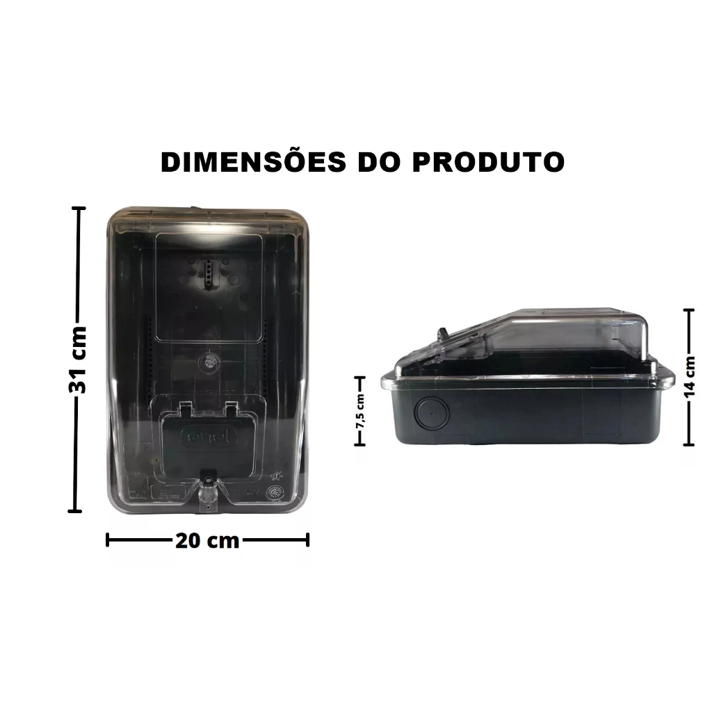 Caixa De Luz Para Padrao Enel Monofásico Medidor Taf Monofásico — imagem 2 de 2
