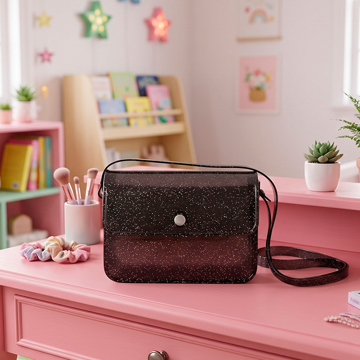 Bolsa Injetada Infantil Injetada Impermeável Ombro Menina Feminina Moda Fashion