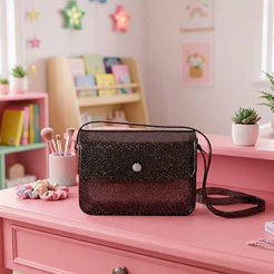Bolsa Injetada Infantil Injetada Impermeável Ombro Menina Feminina Moda Fashion