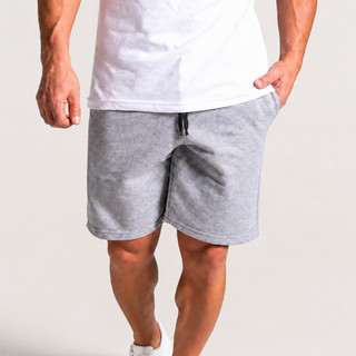 Short Moletom Masculino Moletinho com Bolsos Cós Elástico Cordão Ajustável Casual Leve