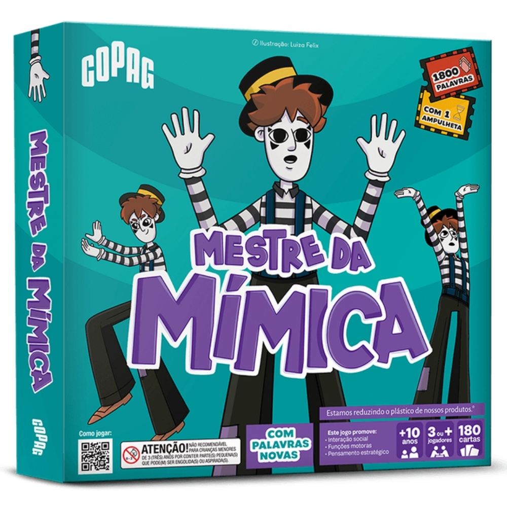 JOGO MESTRE DA MÍMICA COPAG BRINQUEDOS CRIANÇAS FAMÍLIA GESTO ADVINHA DIVERSÃO I