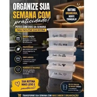 kit fitness Potes herméticosOrganizador de alimentosPotes para geladeiraOrganização da cozinhaArmazenamento de alimento