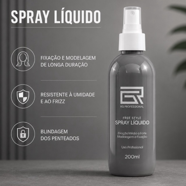SPRAY LÌQUIDO RG PROFESSIONAL fixação mega forte, 200ml