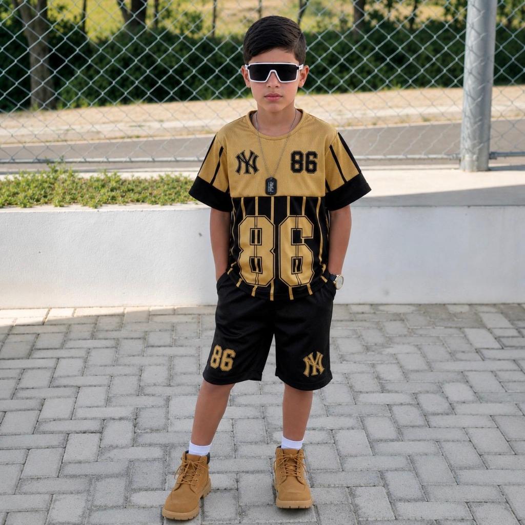 Conjunto Infantil Masculino Dryfit Verao 2 a 14 anos