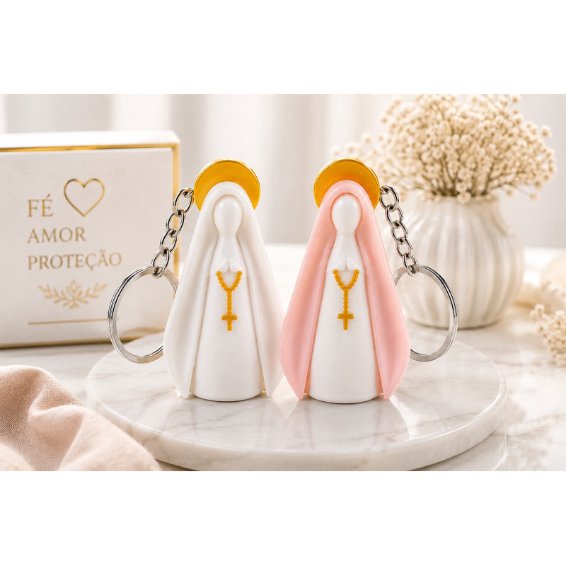 Chaveiro Nossa Senhora Aparecida | Lembrancinha Religiosa Católica | Presente de Fé, Proteção e Amor