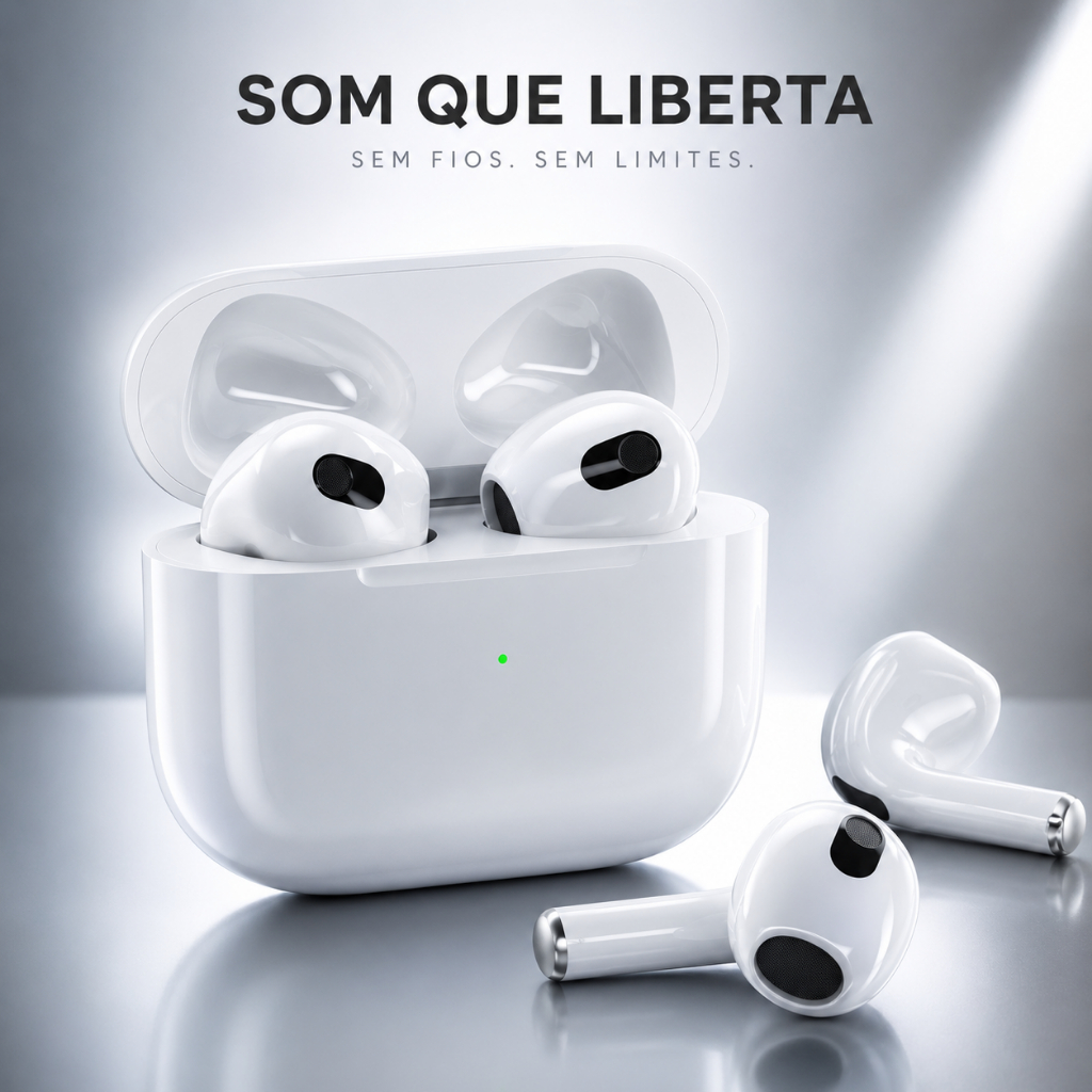 Fone de Ouvido Bluetooth TWS RS20 - Som Grave HD V5.4 Microfone Integrado e Bateria de Longa Duração — imagem 2 de 2