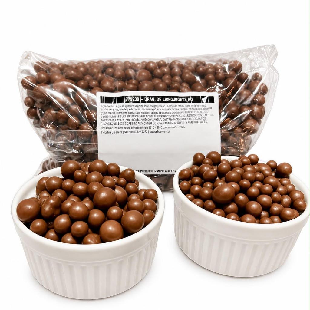 Cacau Show Drageado Bytes 300g Chocolate ao leite, Branco, granel por kg