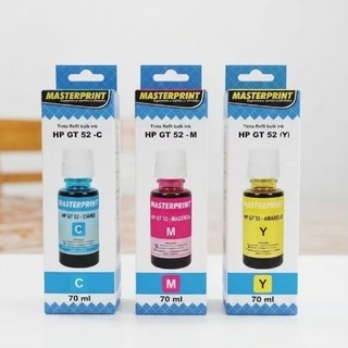 Descrição do Produto: Tinta Refil Bulk Ink Masterprint HP GT 52 Séries Printers.