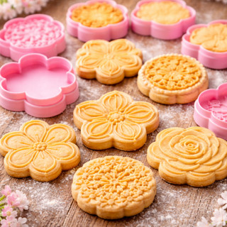 Kit Cortador de Biscoito flor Flores para Massa | Diversos Modelos e Cores