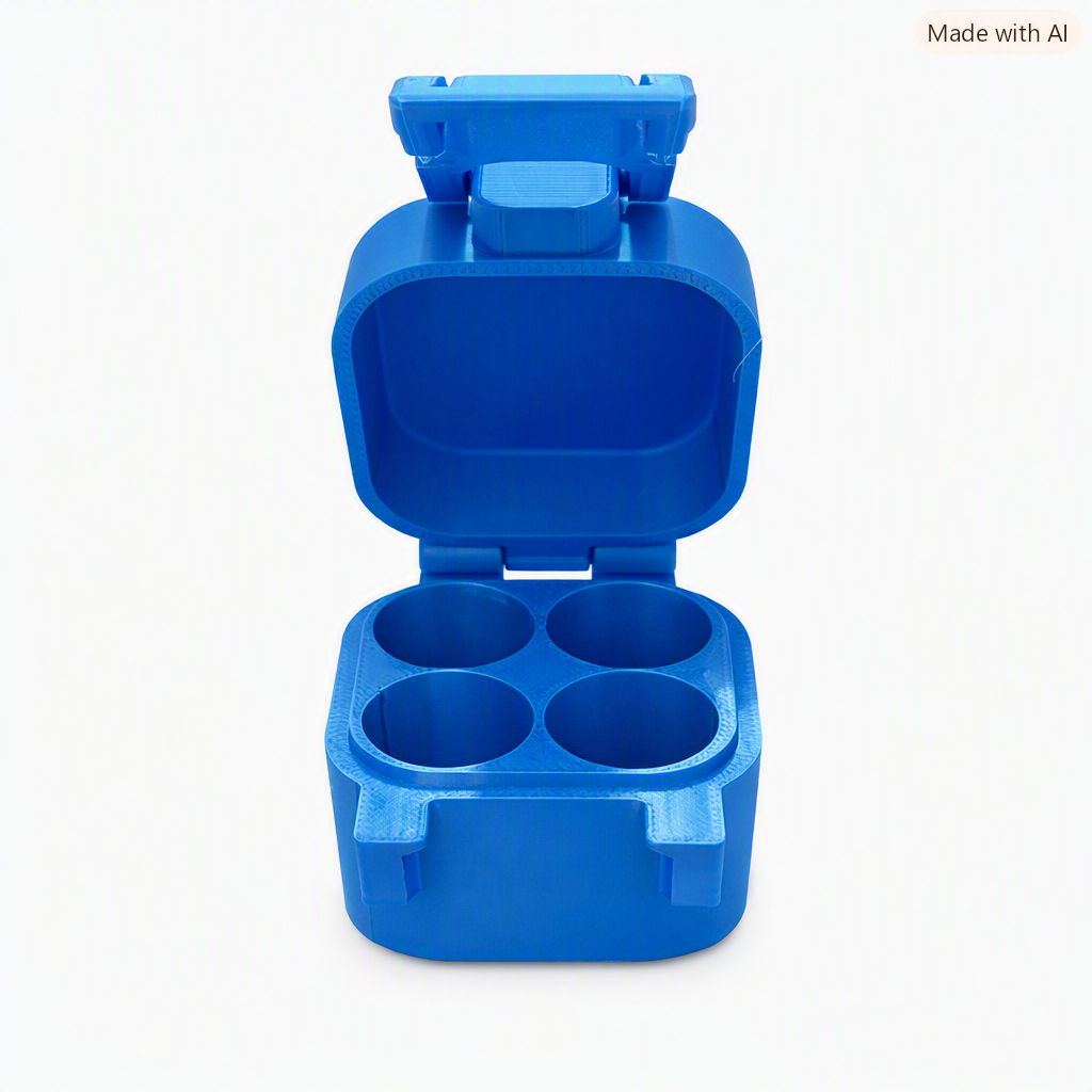 Porta Frascos 3ml Reforçado Premium – Organizador Ampolas | Impressão 3D Para 4 Ampolas.
