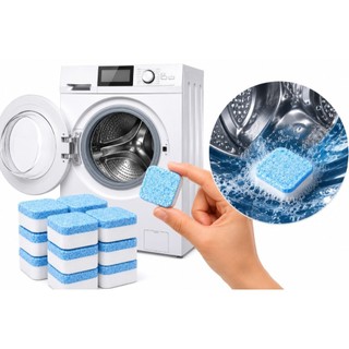 Kit 24 Pastilhas para Limpeza de Máquinas de Lavar Roupas Efervescentes Multifuncional Máquinas de Lavar