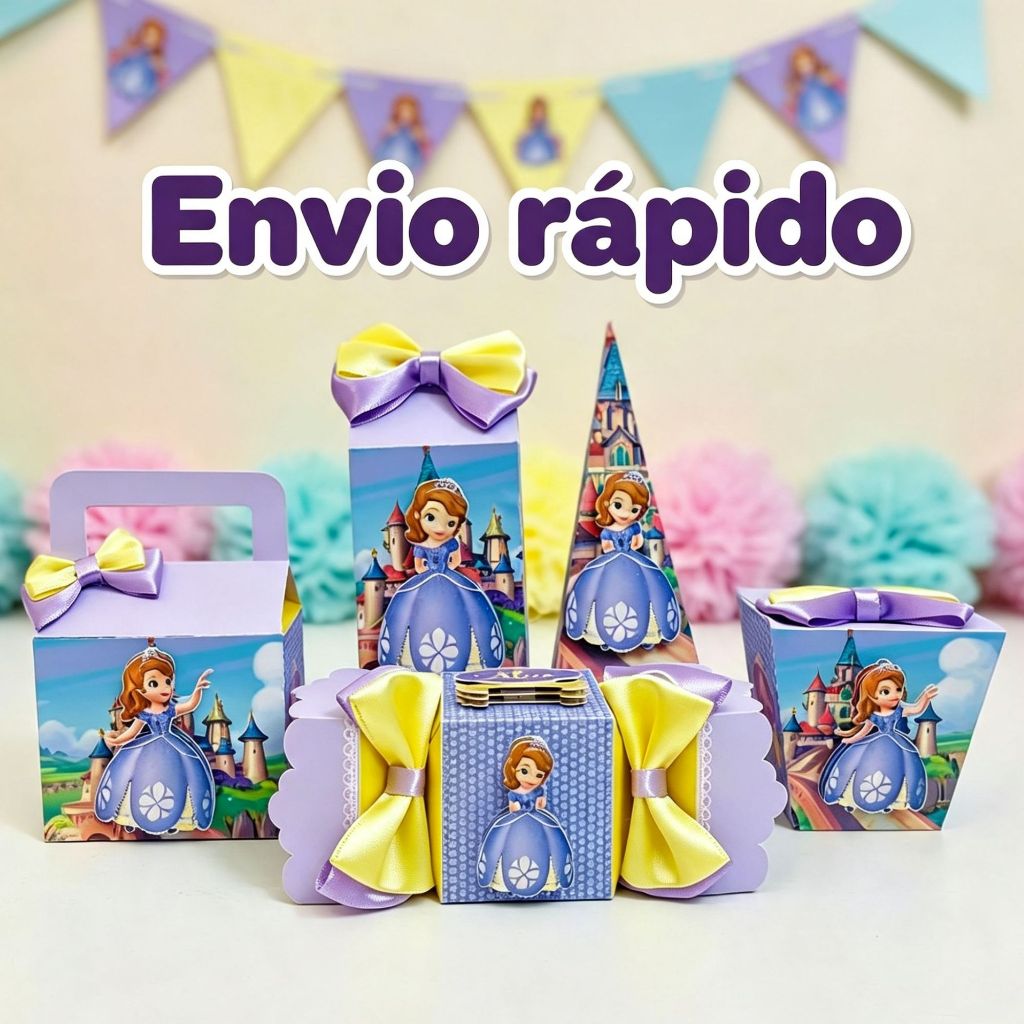 ENVIO RÁPIDO Kit Festa Princesa Sophie Lembrancinha Aniversário Infantil
