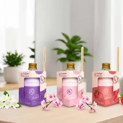 3 Aromatizador 1 Jasmim 1 Morango 1 Flor de Cerejeira 250ml cada Difusor Cheirinho em Casa Limpeza