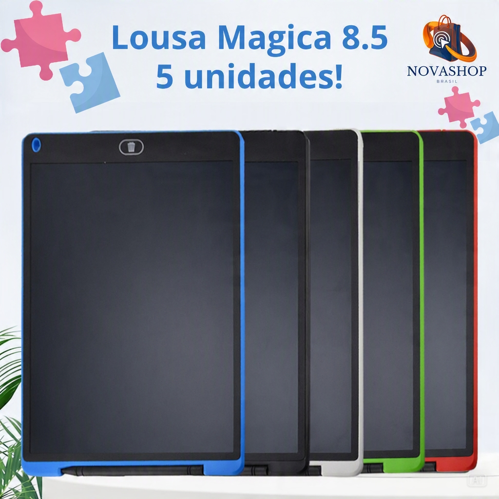 5 Unidades De Lousa Mágica Tela Lcd 8.5  Polegadas Infantil De Escrever E Desenhar
