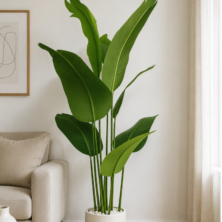 Bananeira Artificial 1,60m 10 Folhas Planta Decorativa Realista Grande para Sala Escritório Varanda