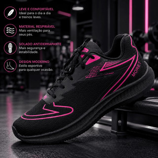 Tênis MORET Com Cadarço Premium Feminino Masculino Ideal Pra Esporte