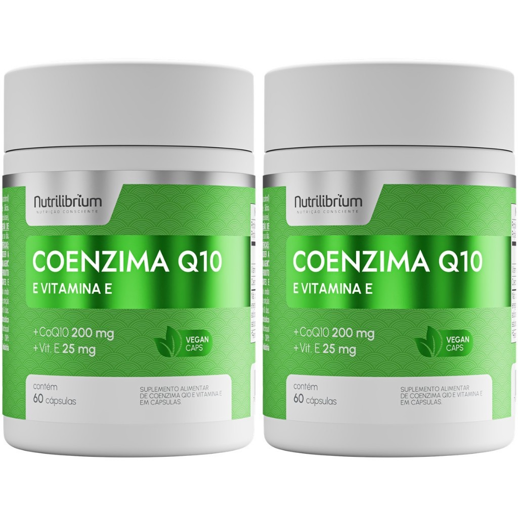 Kit 2x Coenzima Q10 Coq10 Com Vitamina E Total 120 Caps - 2 Meses Nutrilibrium