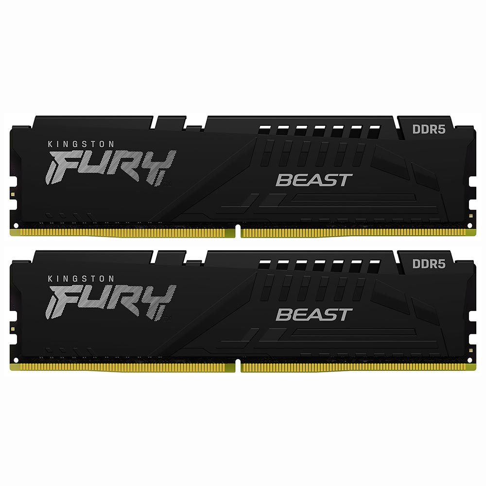 Memória RAM Kingston Fury Beast DDR5 32GB (2x16GB) 5600MHz - Preto (KF556C36BBEK