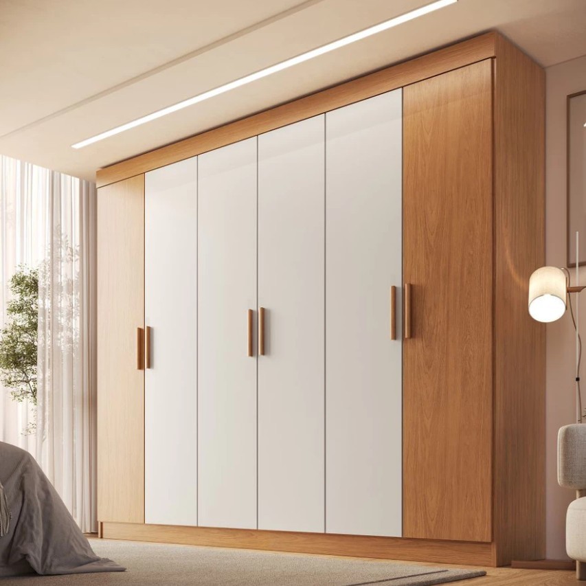 Guarda Roupa Casal 6 Portas com Pés Fênix Faimec