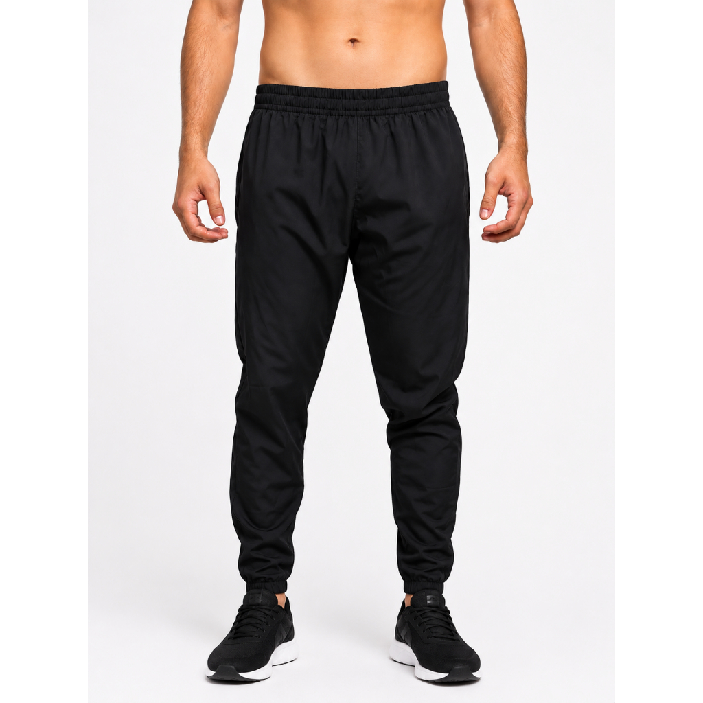 Calça De Elastano Tipo Tactel Masculina Com Bolsos Laterais e Punho