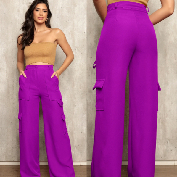 CARGO CHIC Calça Alfaiataria Feminina Destaque 2026