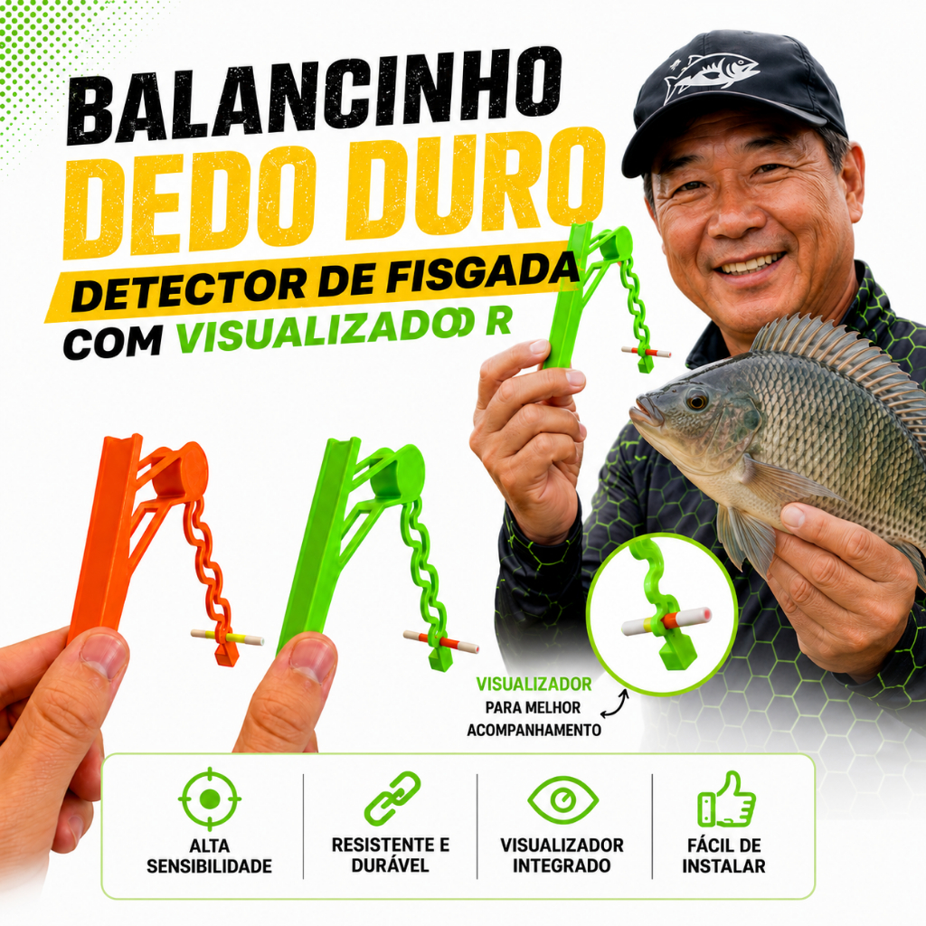 2 BALANCINHO DEDO DURO DETECTOR DE FISGADA COM VISUALIZADOR PESCA
