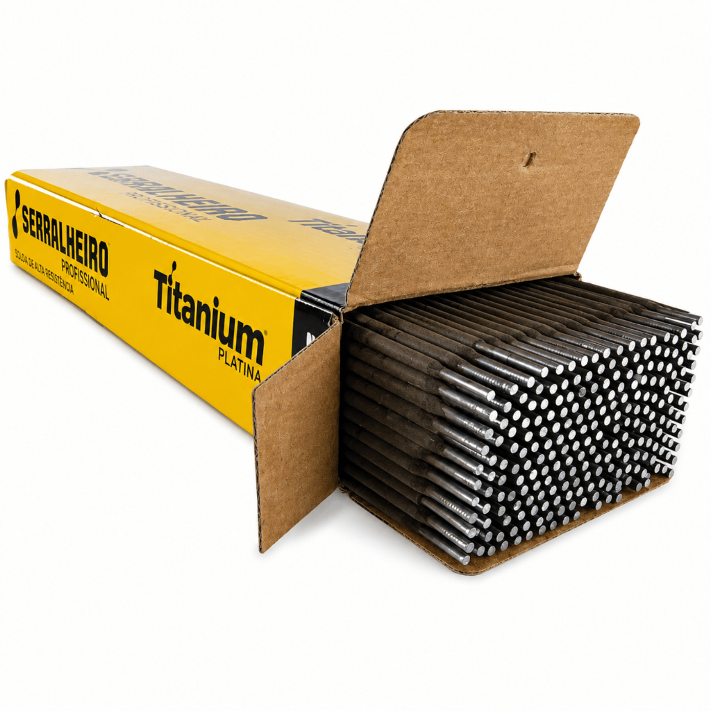Eletrodo para Solda E6013 3,25mm 350mm Caixa 5kg Serralheiro – Titanium Platina