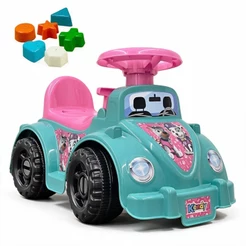 Andador Menina Tiffany - Motoca Totoka Ketokinha De Primeiros Passos - C/ 6 Peças Geométricas Didáticas, Buzina