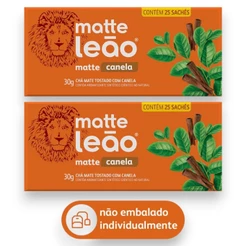 Kit Chá Leão Matte e Canela 2 Caixas