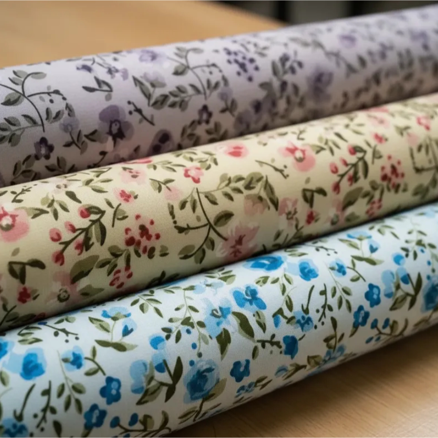Kit com 3 cortes de 50cm x 1.50mt Tecido Tricoline Floral 100% Algodão