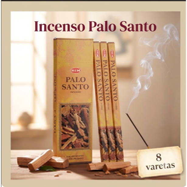 Imagem Incenso Indiano de Palo Santo – Caixa com 8 Varetas  Limpeza Energét Aromaterapia e Energia Positiva