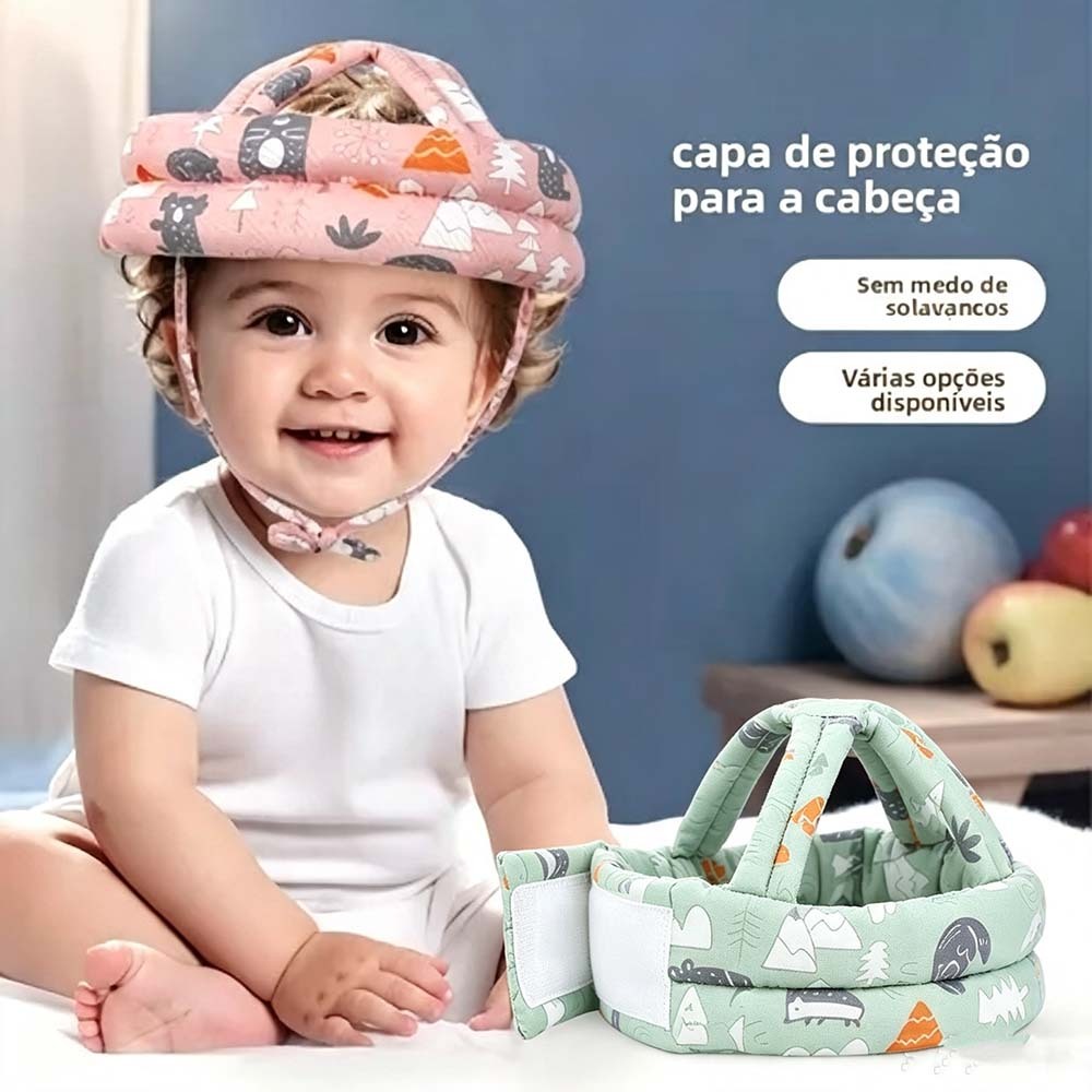 Chapéu De Proteção Ajustável Anti-Colisão Capacete De Segurança Para Bebês - Envio Já！！