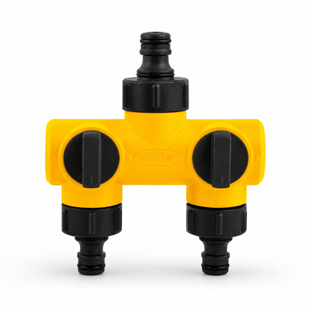 Adaptador Múltiplo para Mangueira 2 Saídas AMV020 Divisor de Água para Jardim Vo