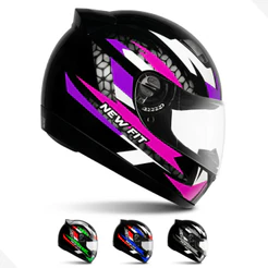 Capacete Fechado Ebf New Fit Control Esportivo Moto Preto Masculino Feminino