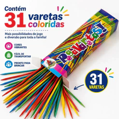 Jogo Pega Varetas Com 31 Palitos infantil Estratégia Colorido