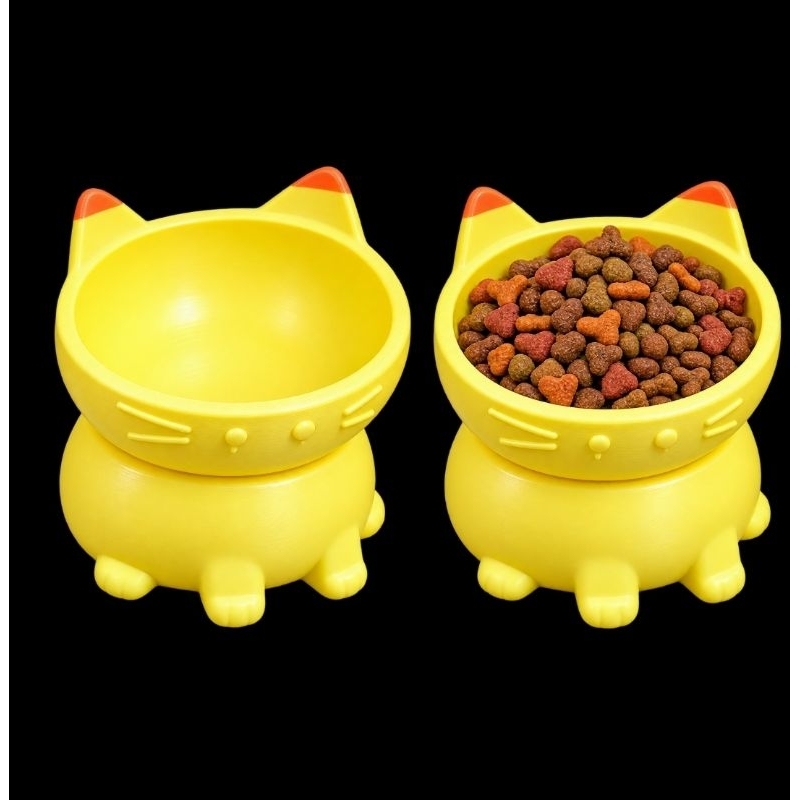 Pote de ração em Formato de Gato (3D), comedouro de gato