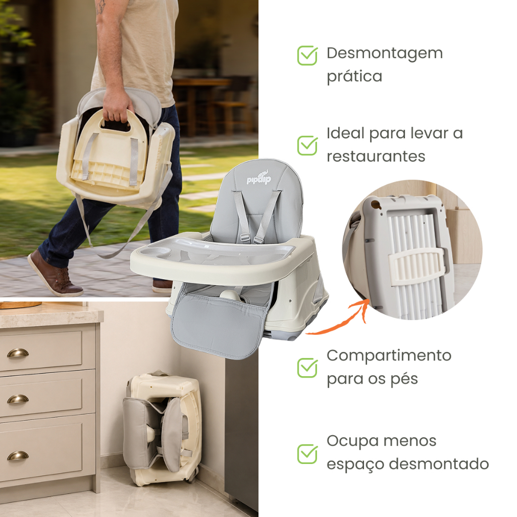 Cadeira de alimentação para bebe Cadeirinha de alimentação bebê Introdução alimentar para bebê Pipdip · foto 2