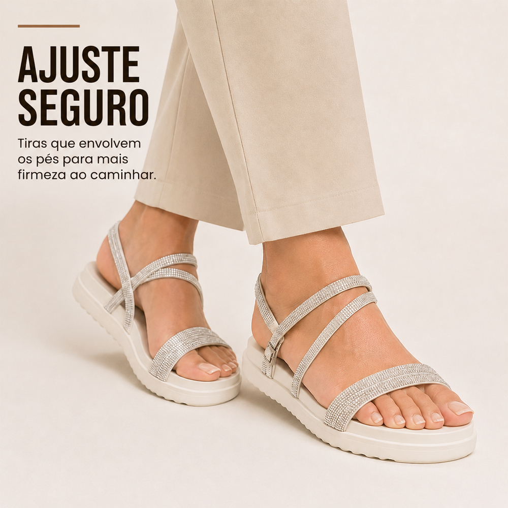Sandalia Papete Feminina Macia Ergonomica Nuvem Adulto Brilho Birken Stras Chinelo Feminino Rasteira