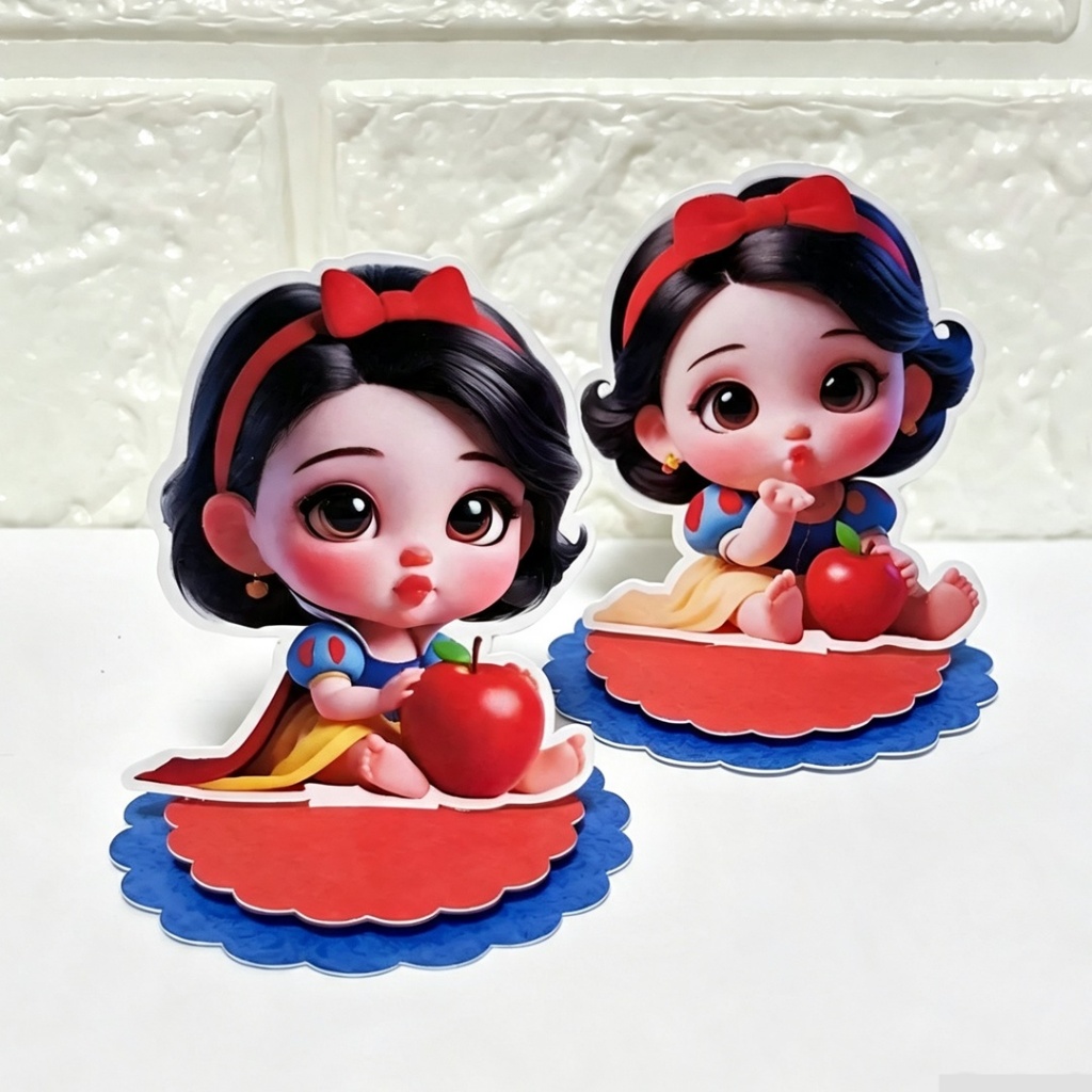 Apliques em Pé 3D Personalizado Branca de Neve Baby Lembrancinhas para Festa Infantil