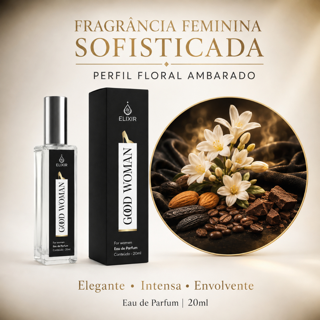 Perfume Feminino Good Woman Eau de Parfum 20ml Inspirado na Alta Perfumaria  | Elixir 43